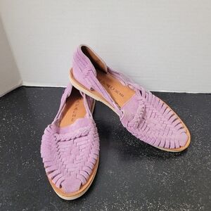 Mapache Handmade Mexican Purple Sandals